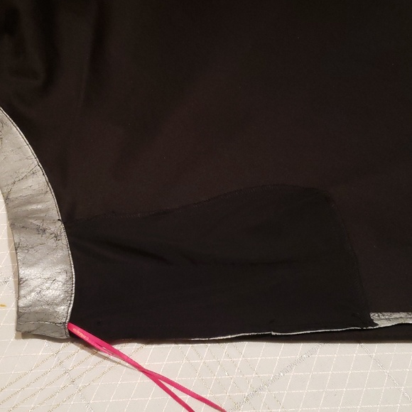 Catherine Malandrino NEW Flare Metallic Silver "PETE" Mini Skirt NWT Women's L - Picture 14 of 16